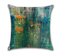 Housse Coussin 45x45 Orange Vert Rétro Taie Oreiller Canape Salon Lin Carré Chambre Chaise Housse Coussin Exterieur Jardin Automobile Coussins Décoratifs