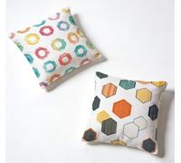 Housse Coussin 50 x 50 Lot de 2 Blanc Housse De Coussin 50x50 cm Gros Coussin De Canapé Paysage Carré Décoration Taie Oreiller Lin pour Decoration Chambre, Printemps été Cadeaux pour Femme X-6N5670