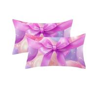 Housse Coussin 50x60 Lot de 2, Violet Housse de Coussin Arc Motif, Double Face Impression, Fermeture Éclair Invisible, Impermeable, Lavable, Lin Matériel, Exterieur Decoration Taie Oreiller,Model1115