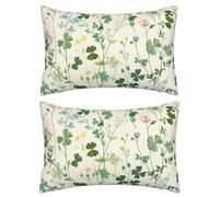 Housse Coussin 50x70 cm Floral Coussin Canape Decoration, Lot de 2 Housse de Coussin en Lin Coussin Canapé Taie Oreiller Rectangulaire Housses de Coussin pour Salon Chambre Jardin (Patchwork) J276