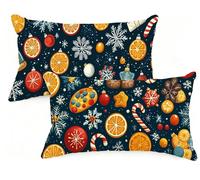 Housse Coussin 50x70 cm Grand Coussin Noël RectangulaireTaie Oreiller Simplicité Velour Respirable et Durable Taie d'oreiller 50 x 70,Fermeture à Glissière Invisible,Automne Decor Maison EM-1514