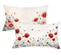 Housse Coussin 50x80 cm Grand Coussin Simplicité RectangulaireTaie Oreiller Fleur Velour Respirable et Durable Taie d'oreiller 50 x 80,Fermeture à Glissière Invisible,Automne Decor Maison EM-900