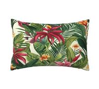 Housse Coussin 50x80 cm Housses de Coussin Plantes tropicales Lot de 2, Fleur Coussin Canapé Housse Coussin Canape Decoration, Taies D'oreillers Doux, Coussins Décoratifs, Maison Lit Deco Chambre,P494