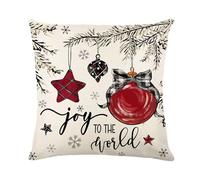 Housse Coussin 60 X 60 Cm Lanterne Rouge Flocon Neige Housse Coussins Decoratif Avec Fermeture Éclair Invisible Pour Canapé Lit Chaise Salon,Idéal Pour Une Mise À Niveau De La Chambre À Coucher