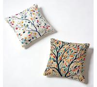 Housse Coussin 60 x 60 Lot de 2 Blanc Housse De Coussin 60x60 cm Gros Coussin De Canapé Planter Carré Décoration Taie Oreiller Lin pour Decoration Chambre, Printemps été Cadeaux pour Femme 2-JE981C
