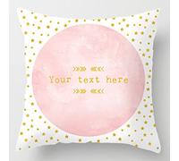 Housse Coussin 60x60 Étoile Cercle Rose Housse de Coussin 60x60 Coton Lin Taie Oreiller Fermeture Eclair Cachée Durable Taie D'oreiller Respirabilité Protège Oreiller Coussins Décoratifs 1 Pcs