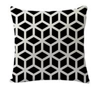 Housse Coussin 60x60 Géométrie Abstraite Housse de Coussin 60x60 Coton Lin Taie Oreiller Fermeture Eclair Cachée Durable Taie D'oreiller Respirabilité Protège Oreiller Coussins Décoratifs 1 Pcs