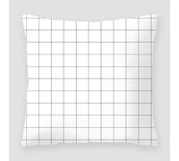 Housse Coussin 60x60 Géométrie Blanche Housse de Coussin 60x60 Coton Lin Taie Oreiller Fermeture Eclair Cachée Durable Taie D'oreiller Respirabilité Protège Oreiller Coussins Décoratifs 1 Pcs