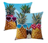 Housse Coussin 60x60 Grand Coussin Drôle Taie Oreiller Ananas Lin Respirable Durable Taie Oreillerr 60x60cm avec Fermeture à Glissière Invisible,Coussins Canape pour Chambre,Chaise,Lit,Jardin,2p560F