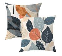 Housse Coussin 60x60 Grand Coussin Gris Taie Oreiller Feuille Lin Respirable Durable Taie Oreillerr 60x60cm avec Fermeture à Glissière Invisible,Coussins Canape pour Chambre,Chaise,Lit,Jardin,2p528F