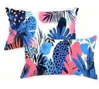 Housse Coussin 60x80 cm Grand Coussin Bleu RectangulaireTaie Oreiller Usine Velour Respirable et Durable Taie d'oreiller 60 x 80 ,Fermeture à Glissière Invisible,Automne Decor Maison Canapé EM-1080