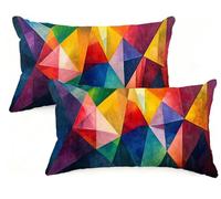 Housse Coussin 60x80 cm Grand Coussin Géométrie RectangulaireTaie Oreiller Couleur Velour Respirable et Durable Taie d'oreiller 60 x 80,Fermeture à Glissière Invisible,Automne Decor Maison EM-1490