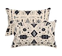 Housse Coussin 60x80 Exterieur Impermeable, Housse de Coussin Canape Beige Lot de 2, Lin Taies D'oreillers Maroc, Rectangulaire Taie D'Oreiller Decoratif pour Decoration Maison, Cadeau Femme -3269