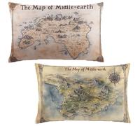 Housse Coussin 60x80cm Grand Coussin Rétro RectangulaireTaie Oreiller Carte du monde Velour Respirable et Durable Taie d'oreiller 60x80 Fermeture à Glissière Invisible,Automne Decoration Canapé LE-258
