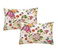 Housse Coussin 60x90 cm Les Plantes Coussin Exterieur Impermeable Lot de 2 Taie Oreiller Rose Style Velour Pillow Case Rectangulaire Protege Oreiller,pour Jardin Canape Coussins Decoratif qq-606
