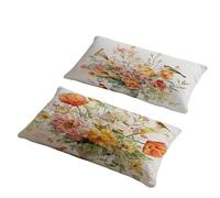 Housse Coussin 60x90 cm Lot de 2 Exterieur Impermeable Coussin Automne Taie d'oreiller Rustic Housses Canapé Décoratif Lin Taie Oreiller pour Decoration Maison Chambre Salon Chaise Lit Jardin w-235