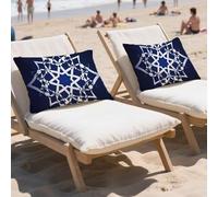 Housse Coussin 60x90cm Gros Taies D'oreillers Mandala Lot de 2 Rectangulaire Housse de Coussin Exterieur Impermeable Lin Decoratif Pillow Case Doubler,Extérieur Jardin Été/Automne Décoration LY-754