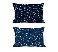 Housse Coussin 60x90cm Marine Coussin Exterieur Impermeable Rural Lot de 2 Rectangulaire Gros Lin Coussin Salon de Jardin Exterieur Impermé Decoration Automne Taie Oreiller pour Maison Salon -T1053