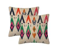 Housse Coussin 65x65 cm Exterieur Housses de Coussin Japon Lot de 2 Carrée Impermeable Lin Double Face Imprimé Motif Rétro Décoratifs Canapé pour Maison Salon Chambre Lit Chaise Printemps Jardin S-900