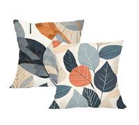Housse Coussin 65x65 Grand Coussin Gris Taie Oreiller Feuille Velours Respirable Durable Taie Oreillerr 65x65cm avec Fermeture à Glissière Invisible,Coussins Canape pour Chambre,Chaise,Jardin,2p528F
