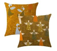 Housse Coussin 65x65 Grand Coussin Orange Taie Oreiller Ange Lin Respirable et Durable Taie Oreillerr 65x65cm avec Fermeture à Glissière Invisible,Coussins Canape pour Chambre,Chaise,Lit,Jardin,2p304F