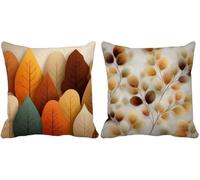 Housse Coussin 75x75 Brun Coussin Exterieur Impermeable Doux Lot de 2, Moderne Cushion Covers pour Decoration Salon Chambre Canape Decoration Salon Eté Exterieur Jardin Terrasse Taie Oreiller -6711s