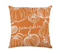 Housse Coussin 80x80 Citrouille Orange Taie Oreiller Canape Salon Lin Carré Chambre Chaise Housse Coussin Exterieur Jardin Automobile Coussins Décoratifs