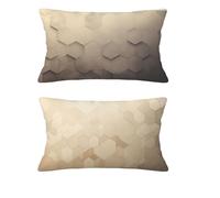 Housse Coussin Automne 50x80cm Housse Coussin Gris Oreiller Lin Coussins de Jardin Motifs Géométriques Taie Oreiller avec Fermeture éclair Invisible pour Hiver Noël Canapé Balcon,Cadeau,Lot de 2 m-336
