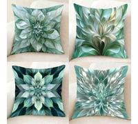 Housse Coussin Blanc Coussin Canape 55x55 cm Lot de 4, Super Doux Taie Oreiller BohêMe Taies d'Oreillers Double Face à Motif avec Fermeture Eclair Caché pour Decoration Maison, Cadeau -bby250119B