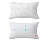 Housse Coussin Blanc Housse Coussin Automne 50x80cm Lot de 2 Taie Oreiller Simplicité Coussins de Jardin Lin Oreiller Double Sided Printing pour Balcon Salon Chambre Hiver Halloween Décoration md-383
