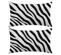 Housse Coussin Canape Decoration 40x80 cm Lot de 2 Taie d'oreiller Extérieure Imperméable, Housse de Coussin Pattes de zèbre Coussins Décoratif Taie d'oreiller pour Patio Jardin Salon Chambre Hn-16