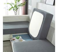 Housse Coussin Canapé Extensible, Housse De Coussin Canapé Antidérapant Universelle, Housses de Remplacement pour Individuel,Light Gray,Large Quadruple