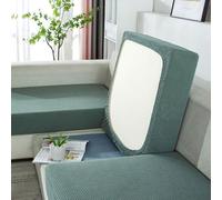 Housse Coussin Canapé Extensible, Housse De Coussin Canapé Antidérapant Universelle, Housses de Remplacement pour Individuel,Matcha Green,Large Quadruple