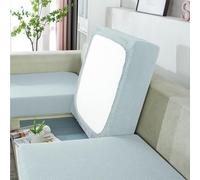 Housse Coussin Canapé Extensible, Housse De Coussin Canapé Antidérapant Universelle, Housses de Remplacement pour Individuel,Silver Gray,Quadruple