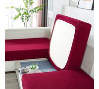 Housse Coussin Canapé Extensible, Housse De Coussin Canapé Antidérapant Universelle, Housses de Remplacement pour Individuel,Burgundy,Large Quadruple