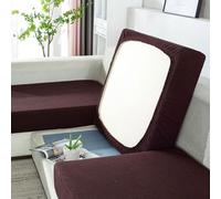 Housse Coussin Canapé Extensible, Housse De Coussin Canapé Antidérapant Universelle, Housses de Remplacement pour Individuel,Dark Brown,Quadruple