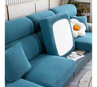 Housse Coussin Canapé Extensible Housse de Siège de Canapé Séparée 1 2 3 Place /d'angle en Forme de L Housse Assise canapé Lavable Housse de Protection Couvre pour Meubles ,BlueB-Headrest(60-80cm)