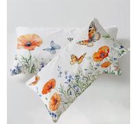 Housse Coussin Couleur Orange Taie Oreiller 40 x 60cm Fleurs Taie d'oreiller Housse de Coussin Decoratif Velours Taie Oreiller Lot de 2 Fermeture éclair Invisible pour Décoration Intérieure C0C1131