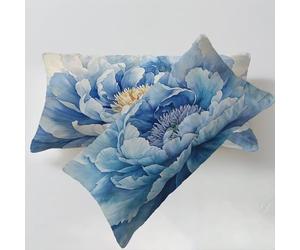 Housse Coussin Couleur œUf De Canard Taie Oreiller 40 x 60cm Fleurs Taie d'oreiller Housse de Coussin Decoratif Velours Taie Oreiller Lot de 2 Fermeture éclair Invisible Décoration Intérieure C0C1113