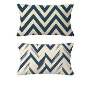 Housse Coussin Crème Housse Coussin Automne 30x50cm Lot de 2 Taie Oreiller Bande Coussins de Jardin Lin Oreiller Double Sided Printing Balcon Terrasse Salon Chambre Hiver Halloween Décoration md-1017