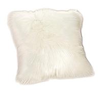 Housse Coussin de Canapé Fausse Fourrure Deluxe Decoration canapé Maison Chambre Lit Super Doux Peluche Taie d'oreiller,Blanc,45 * 45CM