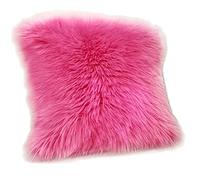 Housse Coussin de Canapé Fausse Fourrure Deluxe Decoration canapé Maison Chambre Lit Super Doux Peluche Taie d'oreiller,Rose 2,40 * 40CM