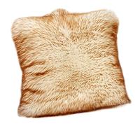 Housse Coussin de Canapé Fausse Fourrure Deluxe Decoration canapé Maison Chambre Lit Super Doux Peluche Taie d'oreiller,Blanc Jaune,40 * 40CM