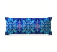 Housse Coussin en Velours 50 x 135, Grande Taie de Traversin Bleu pour Traversin Décoratif, Double Face Imprimée Bohémie Housse de Coussin pour Canapé Chaise Lit, Decoration Chambre, 1 Pièce 0N-306