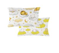 Housse Coussin Exterieur 40x60cm Beige Coussins Exterieur Impermeable Animal Lot de 2 Velours Decoration Taie Oreiller Conception d'impression Recto Verso pour Salon Canapé Decoratif Maison T348