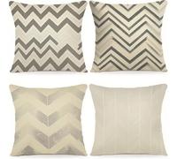 Housse Coussin Exterieur 45x45cm, Que Dire des RéSeaux Modernes Jardin Coussins Canape Decoration Lot de 4, Housse Coussin Carré Velours, S'applique à Deco pour Chambre, Canapé, Chaise, Lit R-401