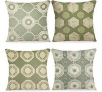 Housse Coussin Exterieur 80x80cm, Que Dire des RéSeaux Modernes Jardin Coussins Canape Decoration Lot de 4, Housse Coussin Carré Velours, S'applique à Deco pour Chambre, Canapé, Chaise, Lit R-402