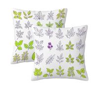 Housse Coussin Exterieur Impermeable Blanc Housse de Coussin 40 x 40 Simple Lot de 2, Taie d Oreiller Salon de Jardin Exterieur, Carré Taie Oreiller Impermeable Lin pour Decoration Maison Cadeau -2675