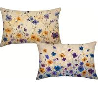 Housse Coussin Exterieur Impermeable, Brun Coussin Canape 40x60 Lot de 2, Violet Coussins Canapé, Velours Taie d'oreiller, Rectangulaire Protege Oreiller, Taie Oreiller avec Fermeture Éclair m-79