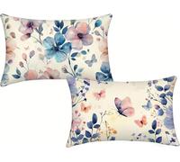 Housse Coussin Exterieur Impermeable, Crème Coussin Canape 60x90 Lot de 2, Usine Coussins Canapé, Velours Taie d'oreiller, Rectangulaire Protege Oreiller, Taie Oreiller avec Fermeture Éclair m-768